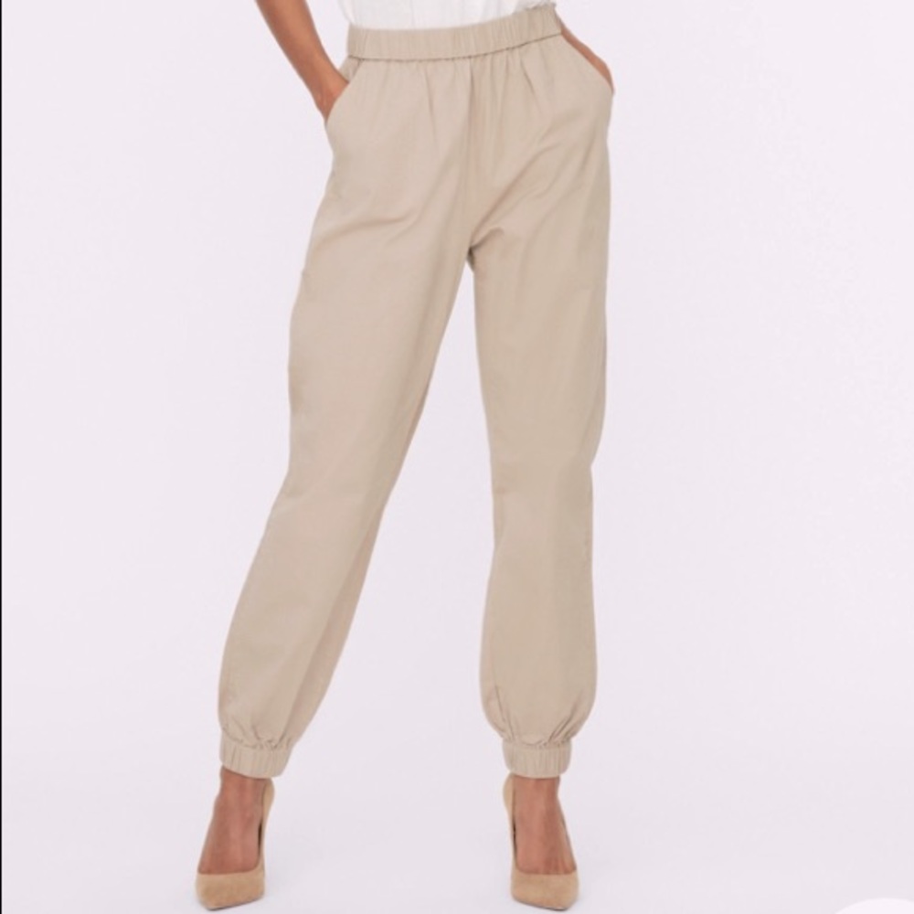 Vero Moda Beige Elastic-Waist Jogger Pants